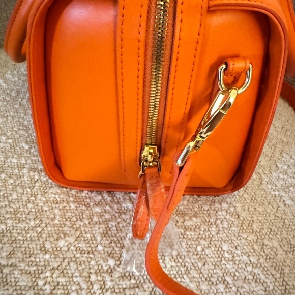 NWT Saint Joy leather Orange Patterned Handbag - Picture 8 of 16